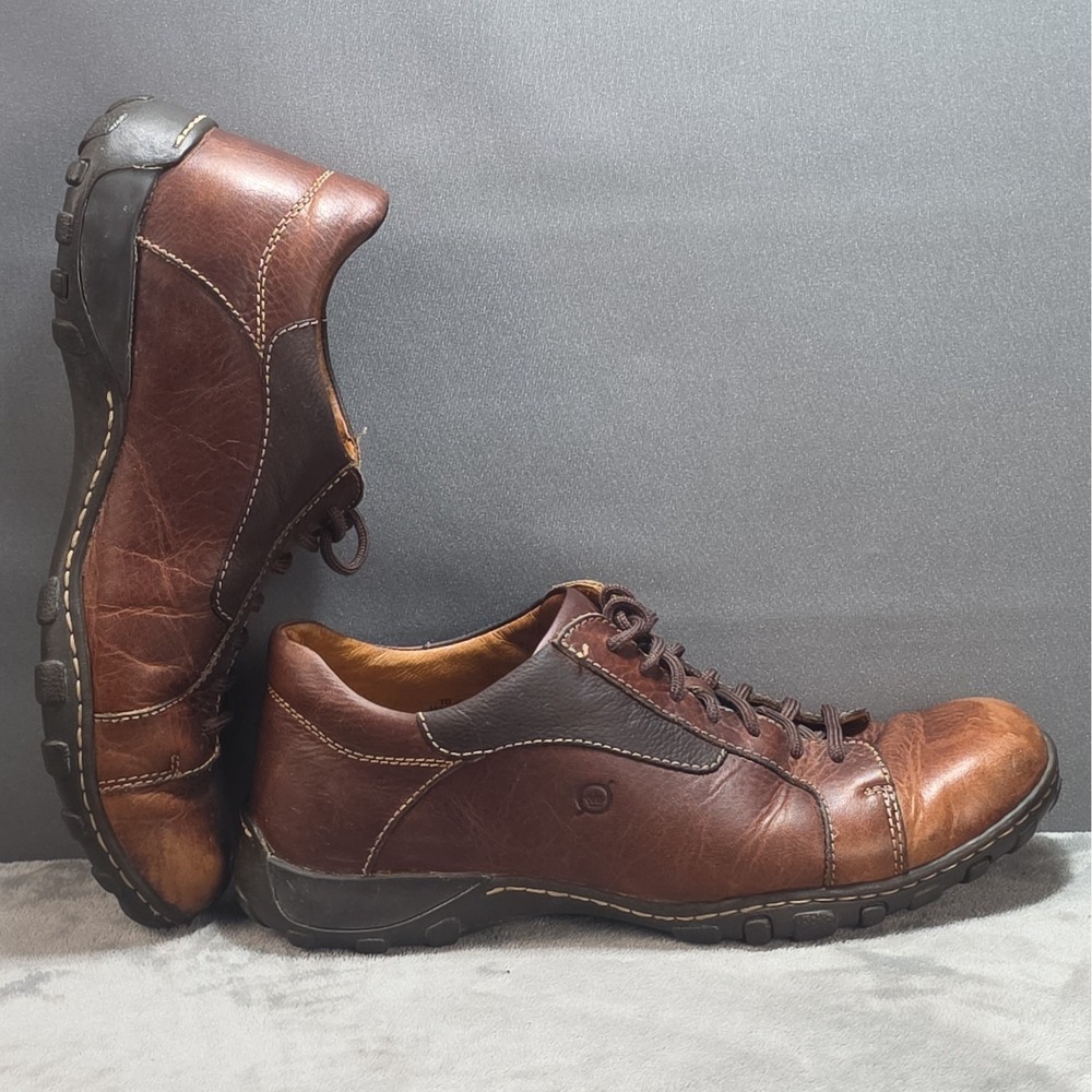 BORN Shoes Brown Leather Men's US 10 M Lace-up M6259 Driving Hiking Gorpcore VGC